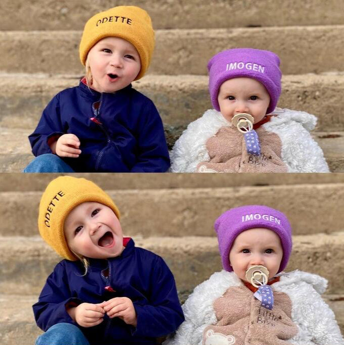 CUSTOM EMBROIDERED NAME - BEANIE (2 SIZES) Little Mama Shirt