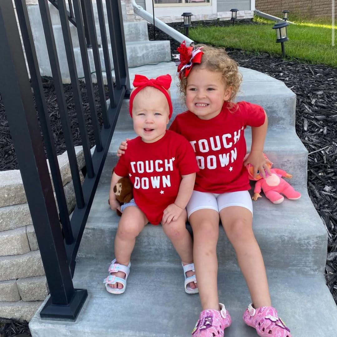 TOUCH DOWN - Short Sleeve Child Tee Little Mama Shirt Shop