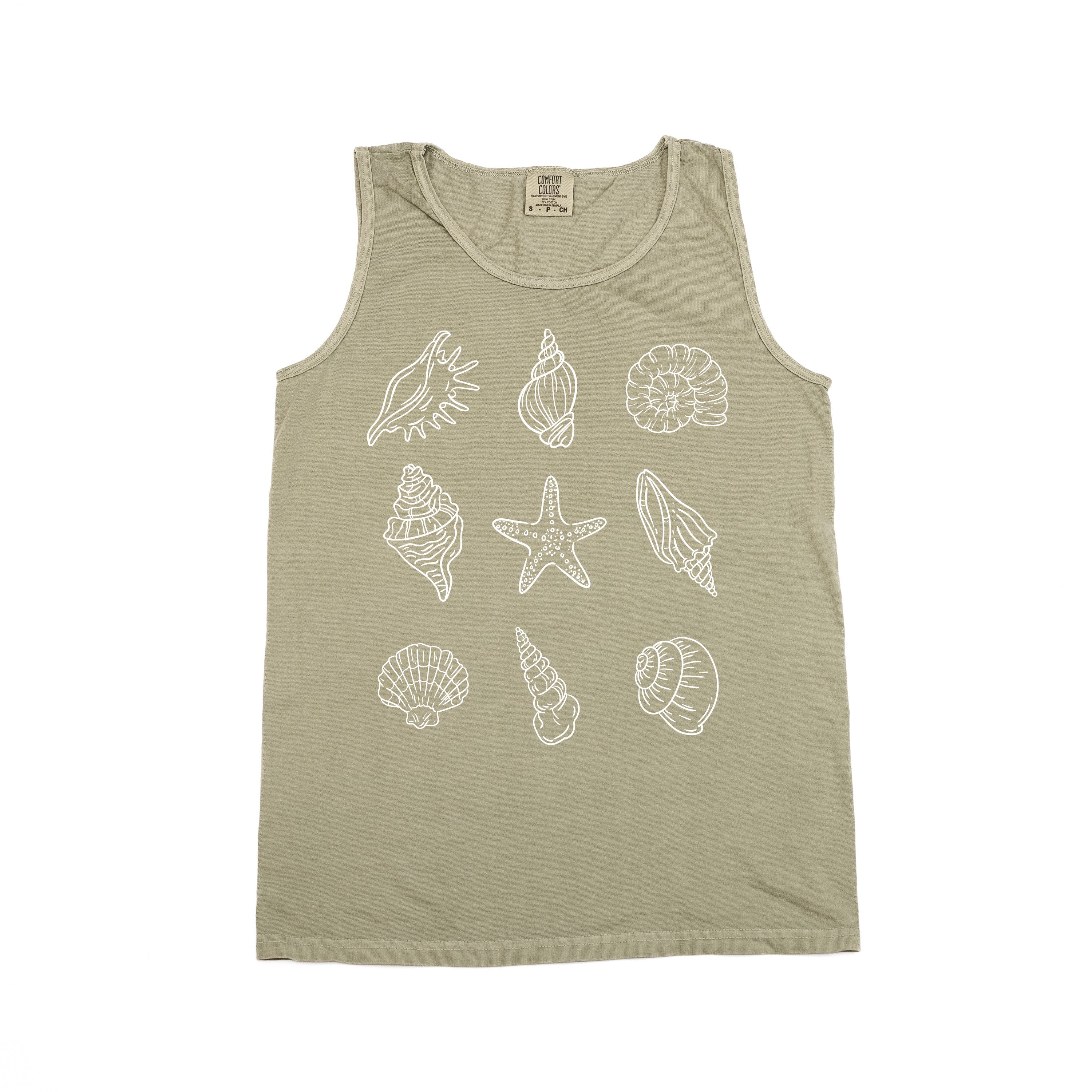 3x3 Seashells - Comfort Colors TANK Little Mama Shirt
