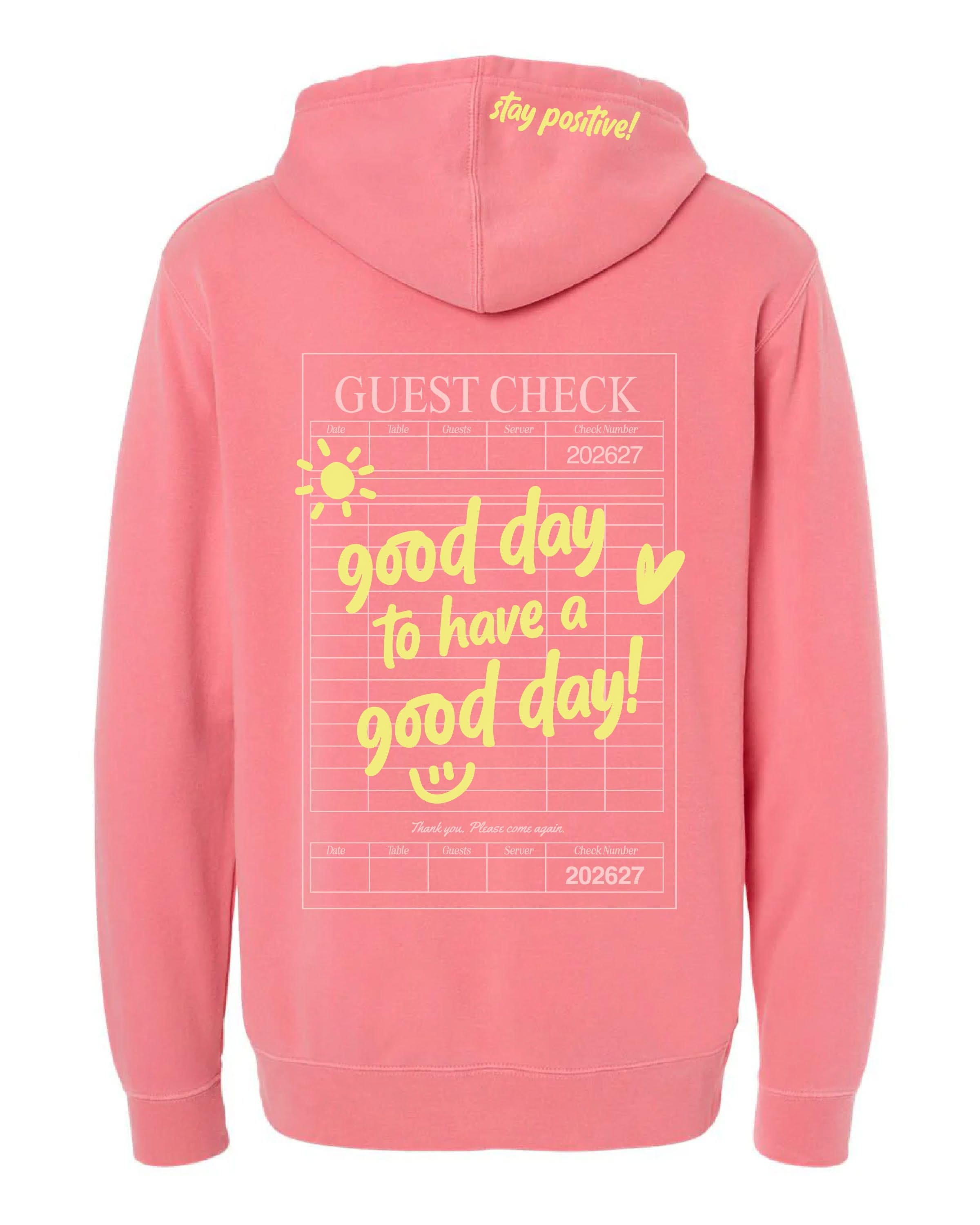 GOOD DAY HOODIE - Embroidered/Printed  Adult Pigment Little Mama Shirt