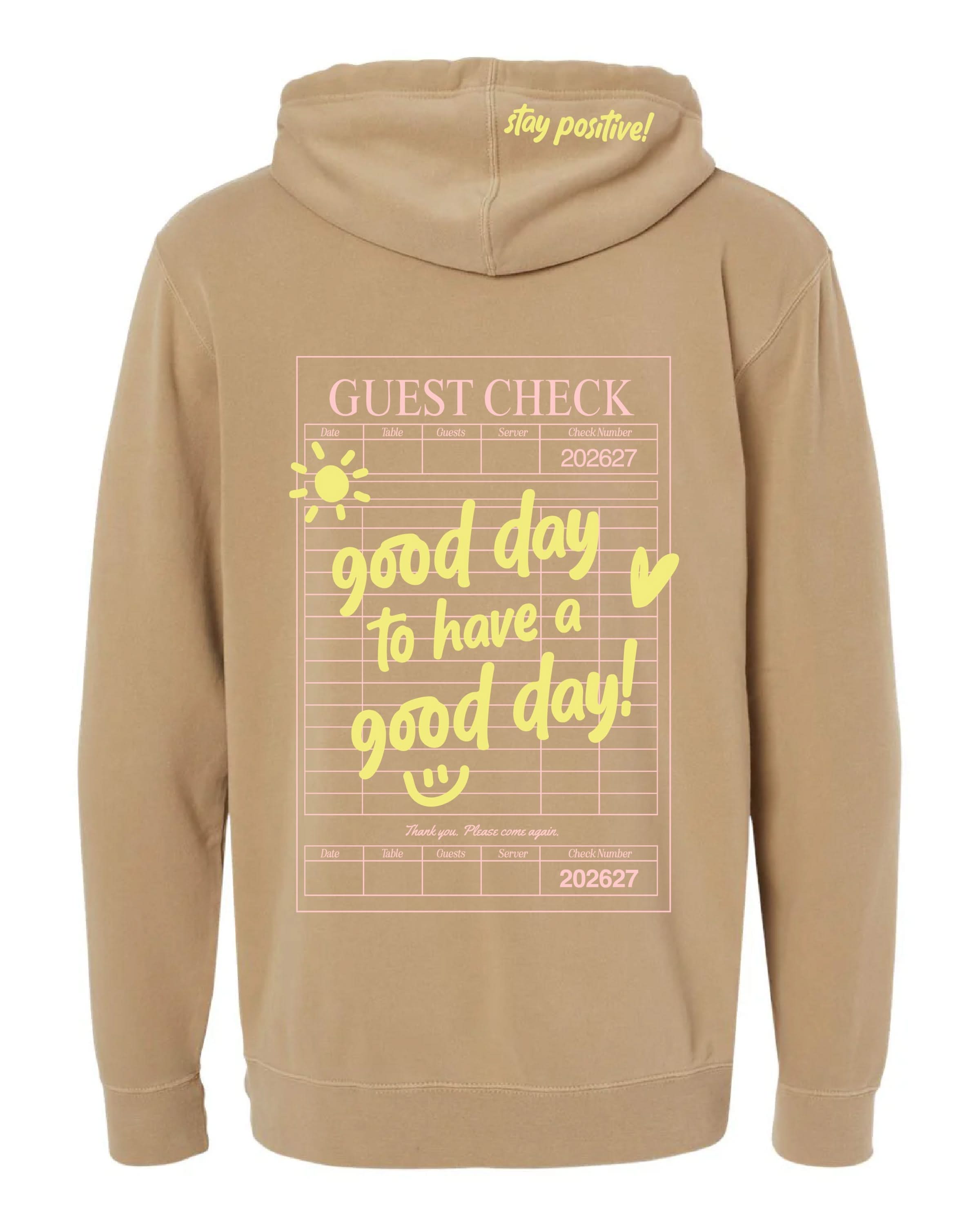 GOOD DAY HOODIE - Embroidered/Printed  Adult Pigment Little Mama Shirt