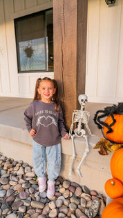 'Love You To Death' Halloween Child Crewneck | Kids Halloween Sweatshirt Little Mama Shirt