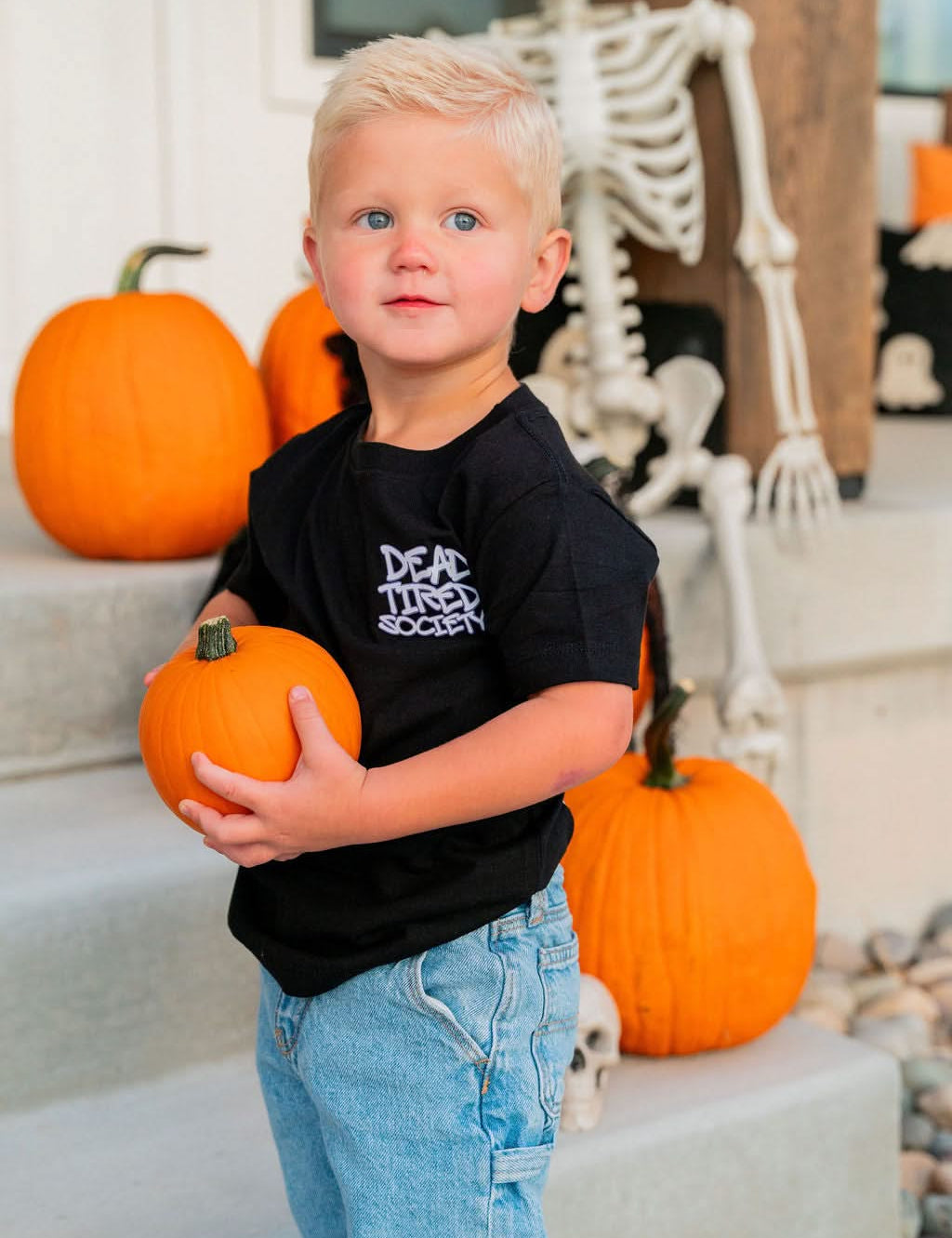 Dead Tired Society Halloween Child Tee | Kids Halloween T-Shirt Little Mama Shirt