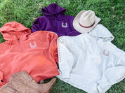 Wild and Rooted Embroidered Quarter-Zip | Adult Boxy Hooded Sweatshirt | Western Fall Little Mama Shirt