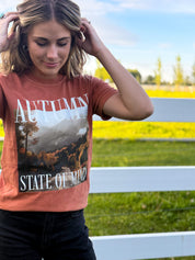 Autumn State of Mind | Adult Comfort Colors Tee | Printed Fall Shirt Little Mama Shirt