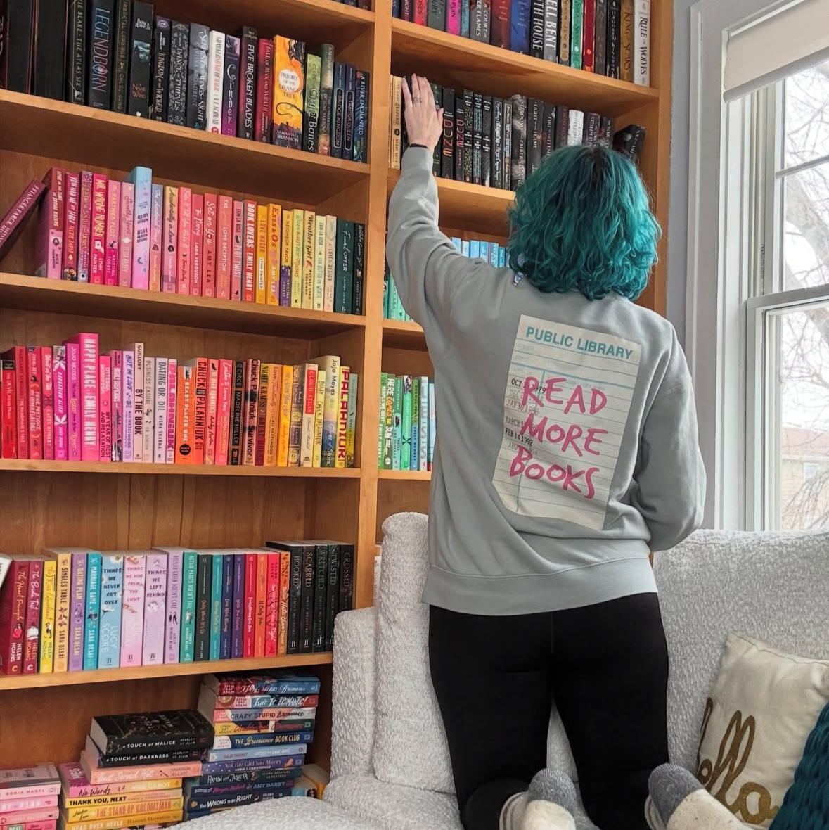 READ MORE BOOKS - Pigment Crewneck Sweatshirt Little Mama Shirt