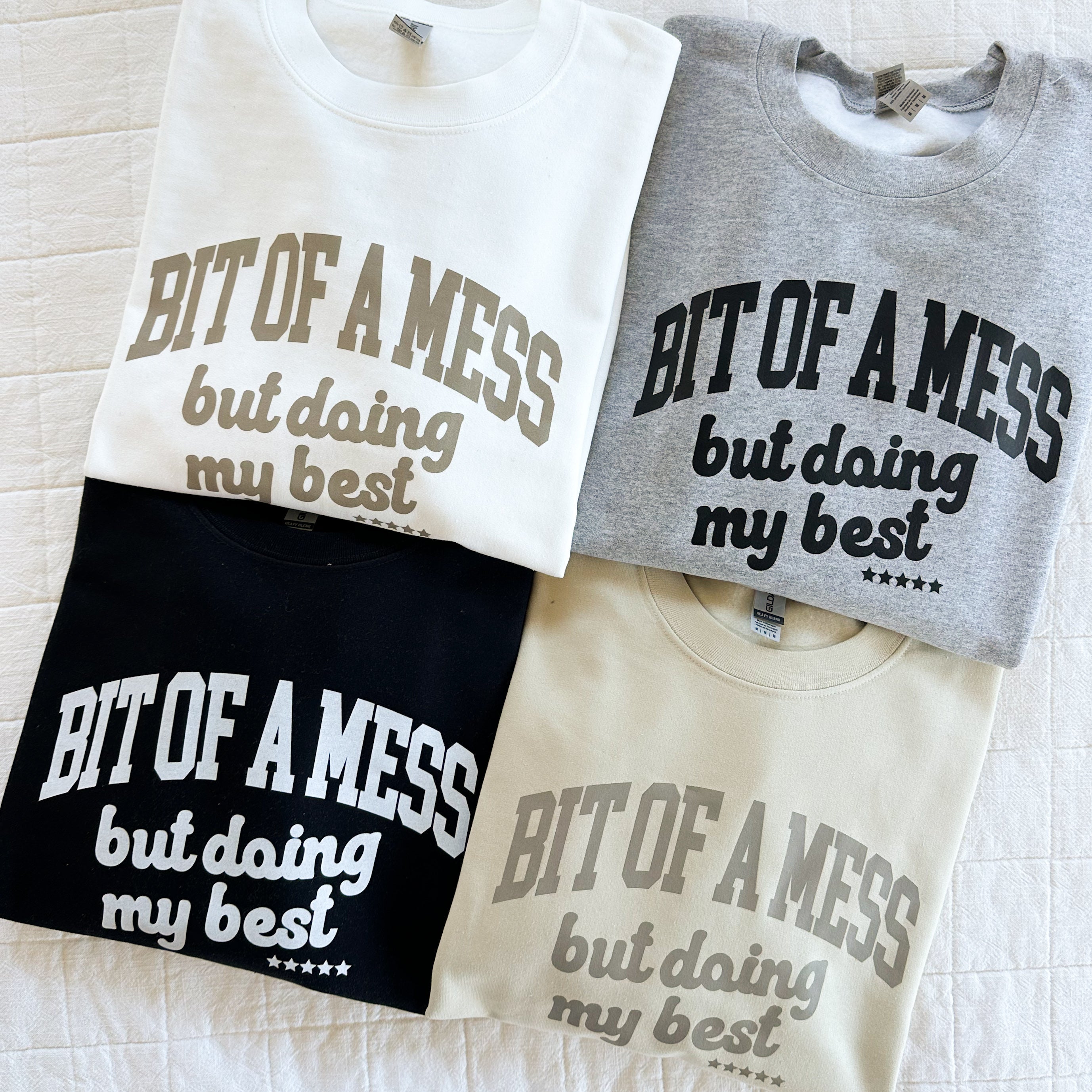  Mama on Sleeve) - Neutrals - LMSS® Exclusive - BASIC Fleece Little Mama Shirt