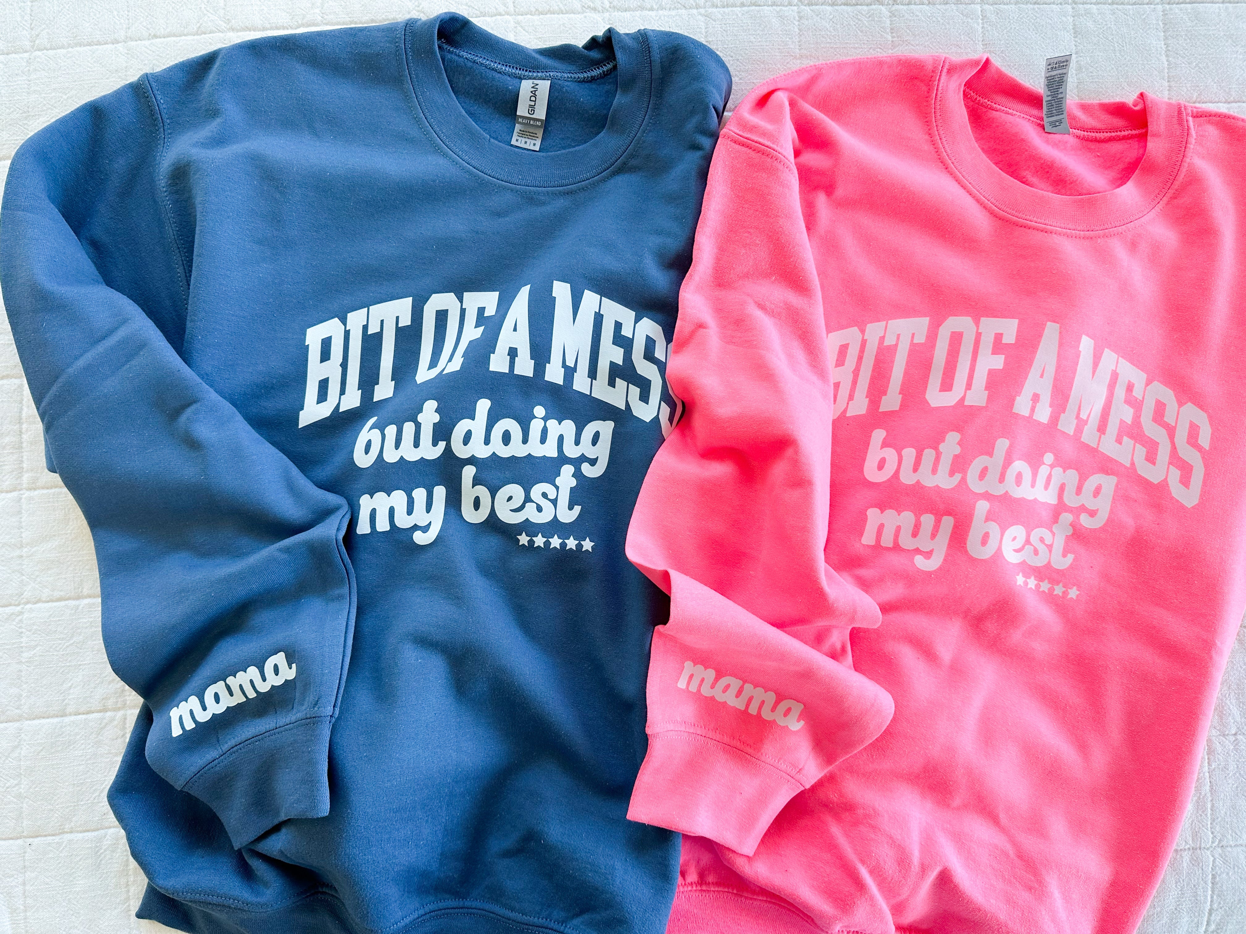  Mama on Sleeve) - Colors - LMSS® Exclusive - BASIC Fleece Little Mama Shirt