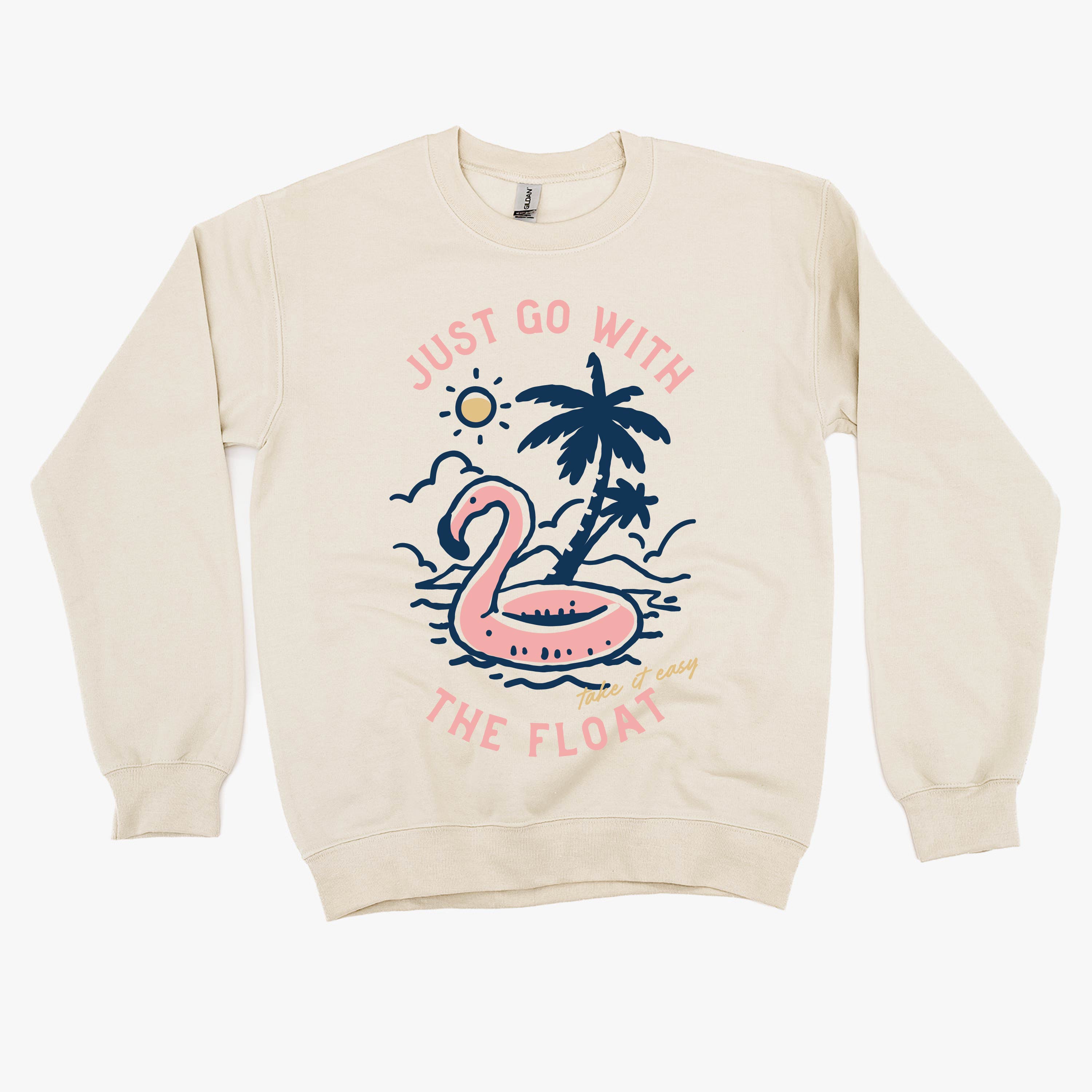 Just Go With The Float - BASIC Fleece Little Mama Shirt