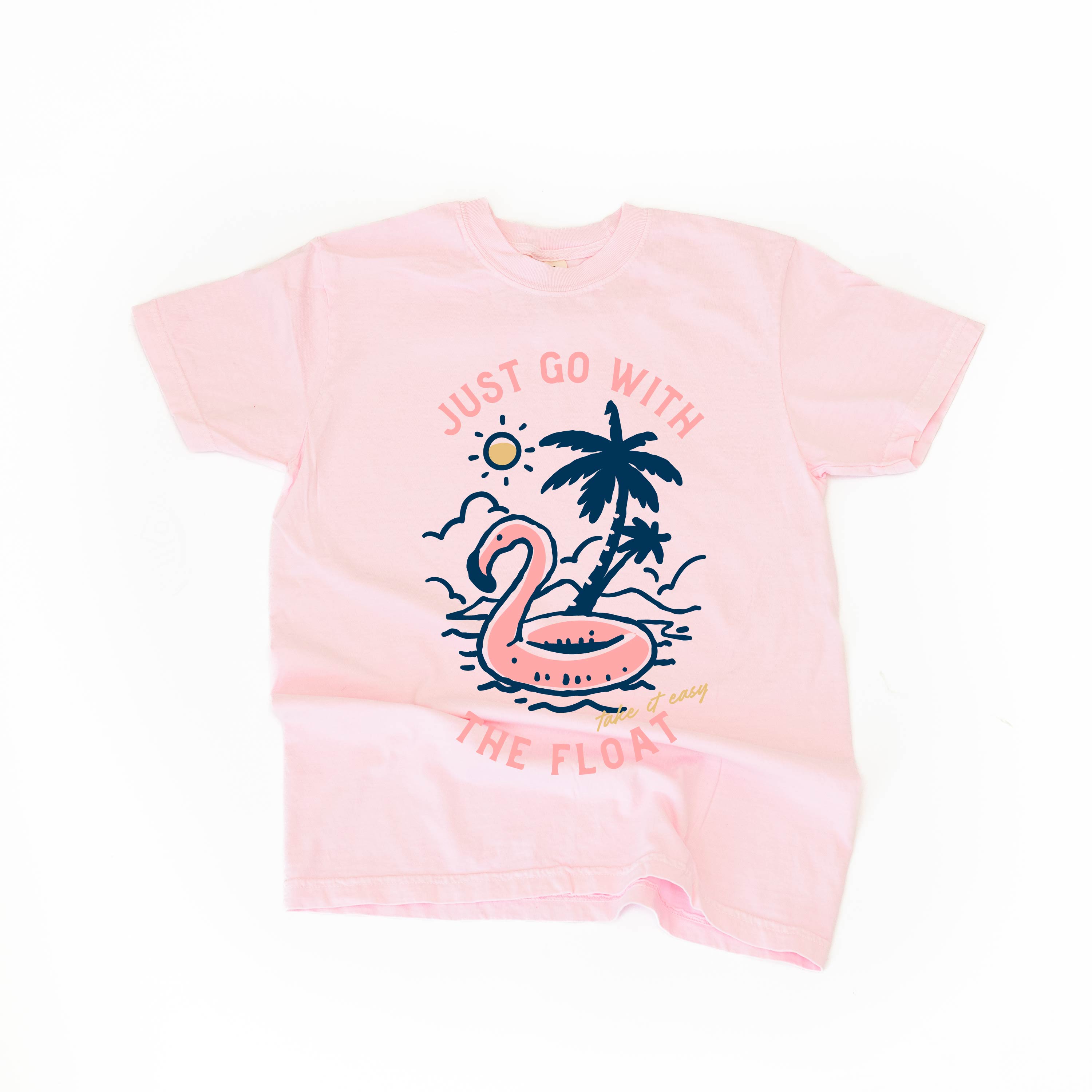 Just Go With The Float - Comfort Colors Tee Little Mama Shirt Shop
