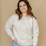 Embroidered PIGMENT Crewneck - Walk By Faith Little Mama Shirt