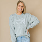 Embroidered PIGMENT Crewneck - Trust God's Plan Little Mama Shirt
