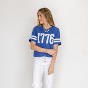 1776 - Adult Varsity Stripe Tee Little Mama Shirt Shop