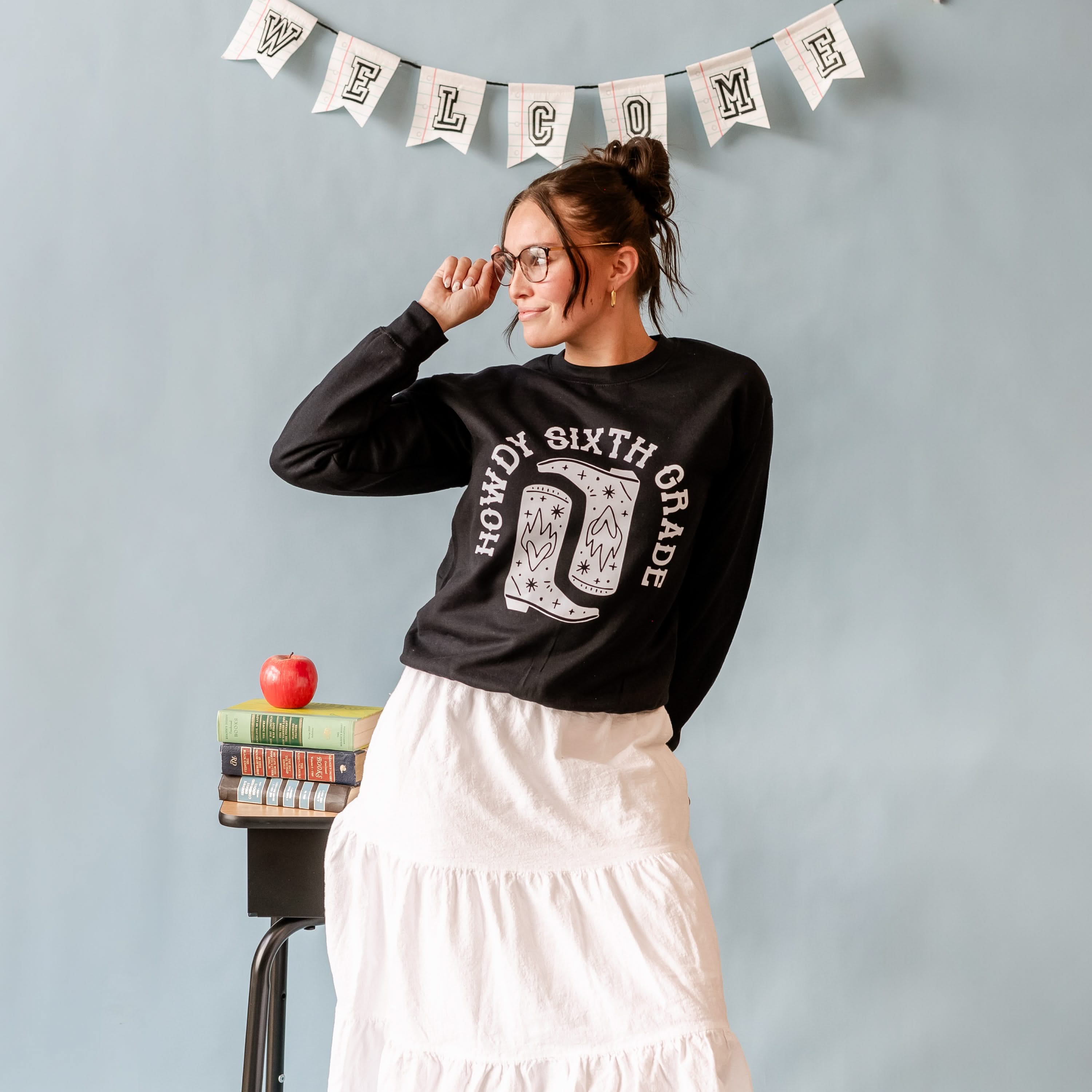 Howdy (Choose Your Grade) - BASIC Fleece Little Mama Shirt