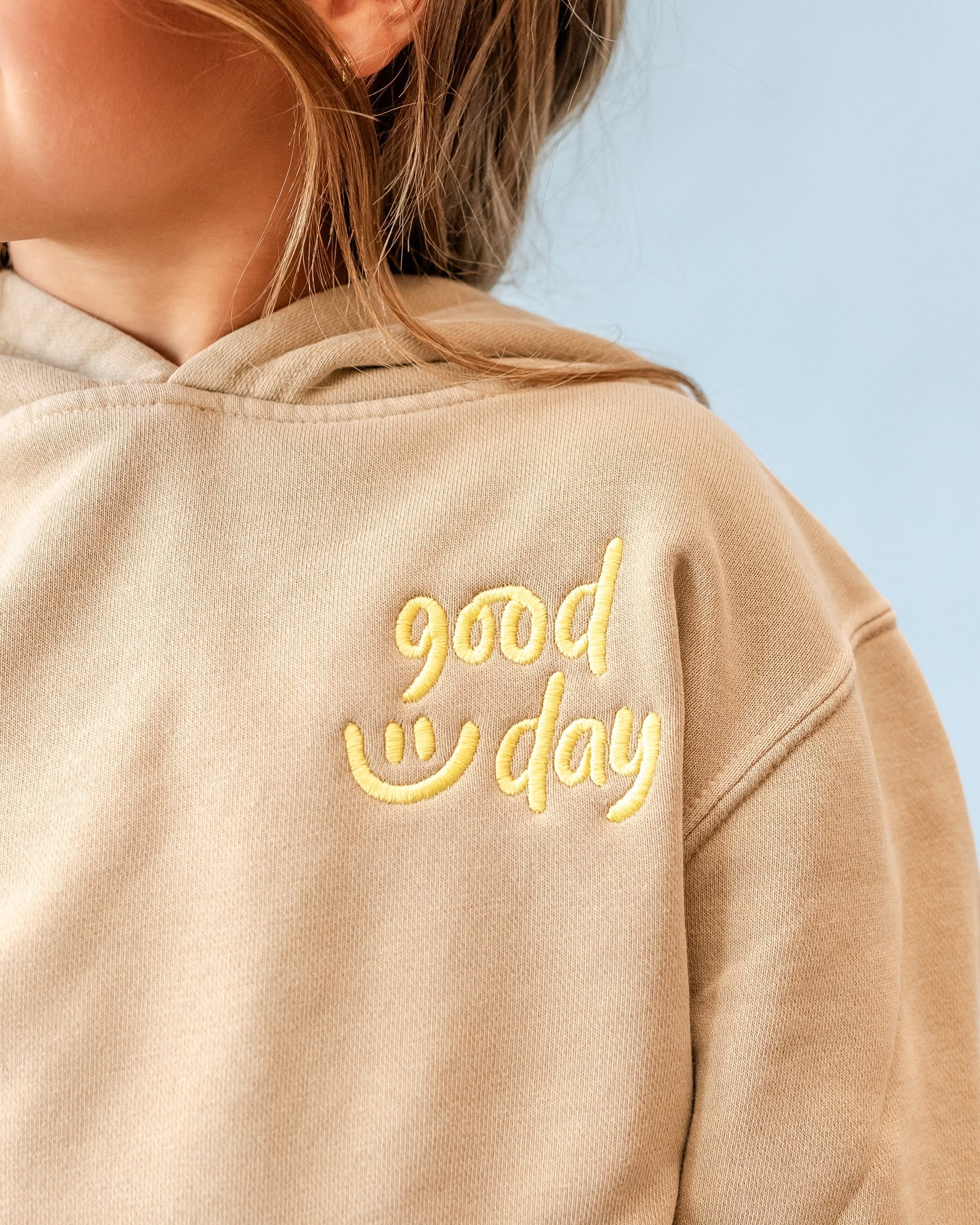 Embroidered/Printed - GOOD DAY HOODIE - Youth Pigment Little Mama Shirt