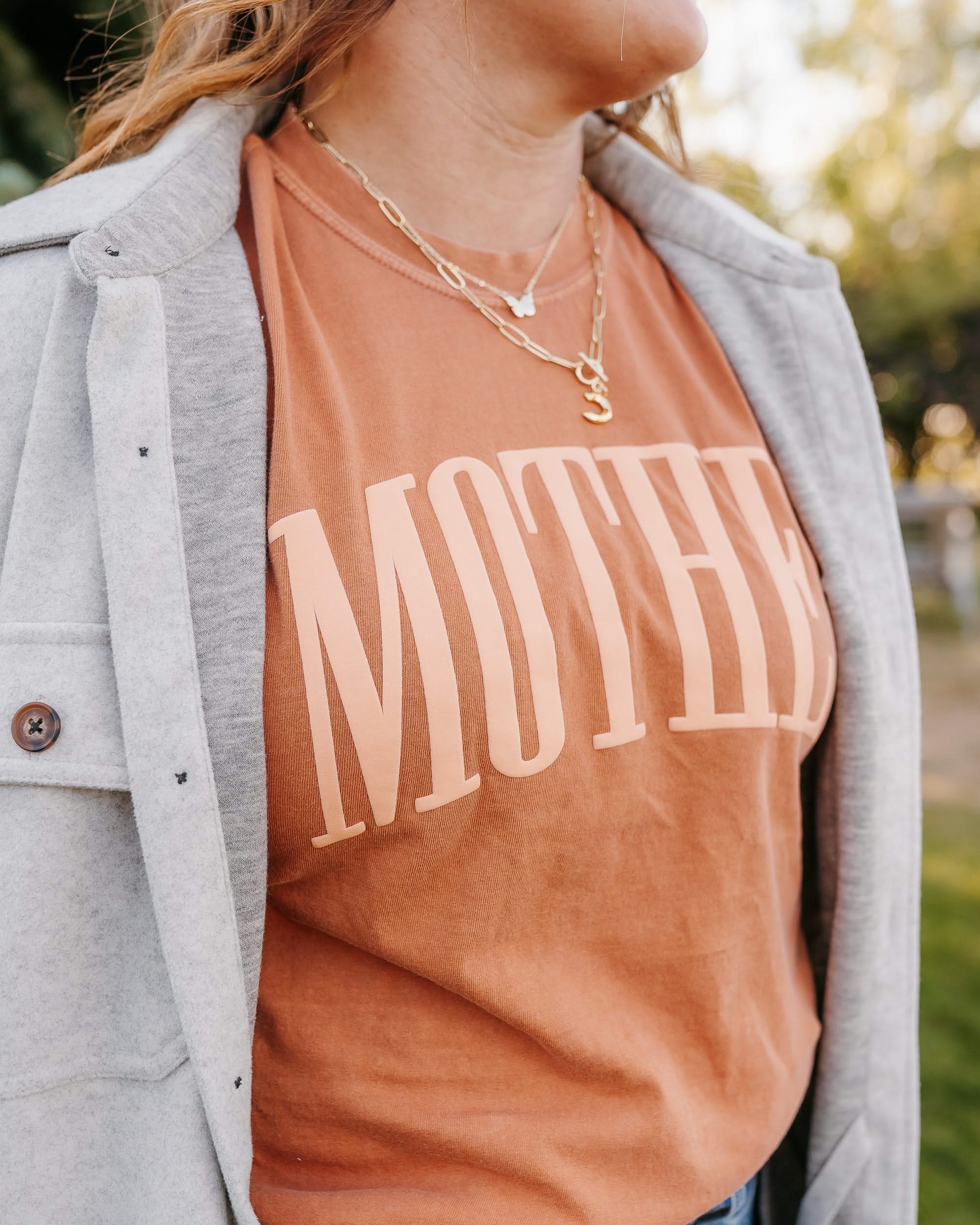 Puff Print MOTHER - Yam Comfort Colors Tee Little Mama Shirt Shop