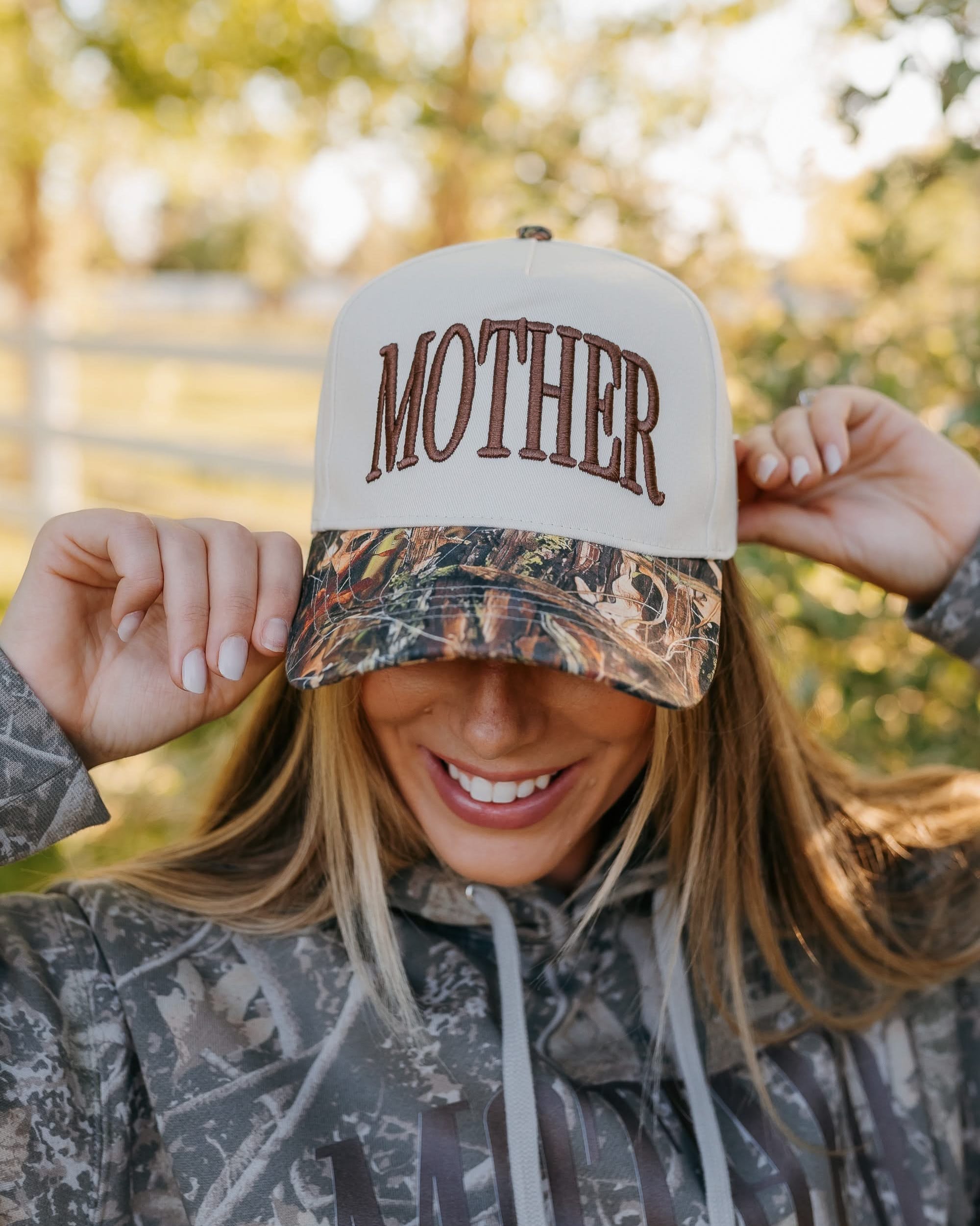 Puff Embroidered Trucker Hat - MOTHER Little Mama Shirt Shop
