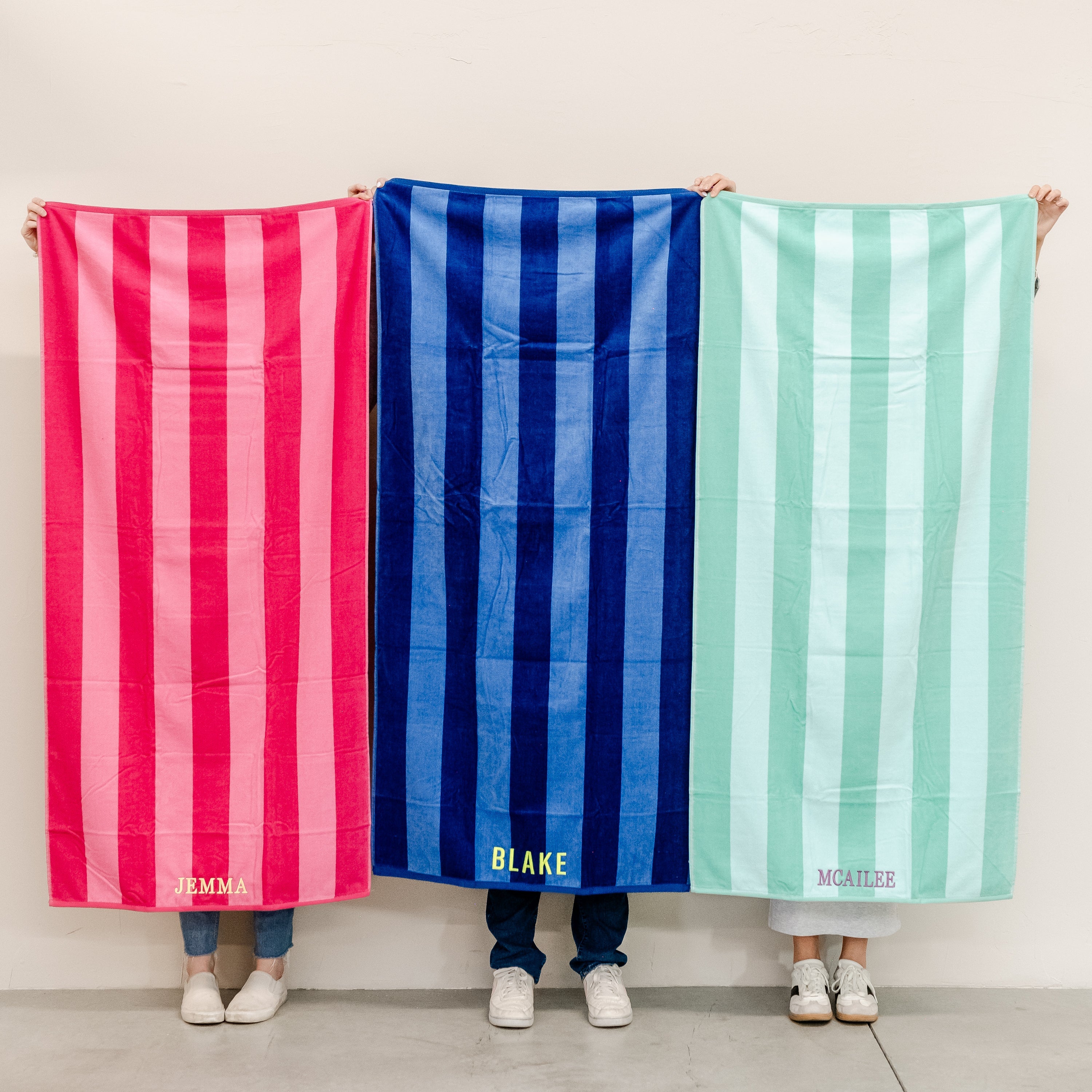 Personalized Summer Beach Towels Little Mama Shirt