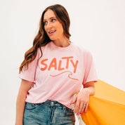 Salty w/ Wave (f&bd) - Comfort Colors Tee Little Mama Shirt Shop