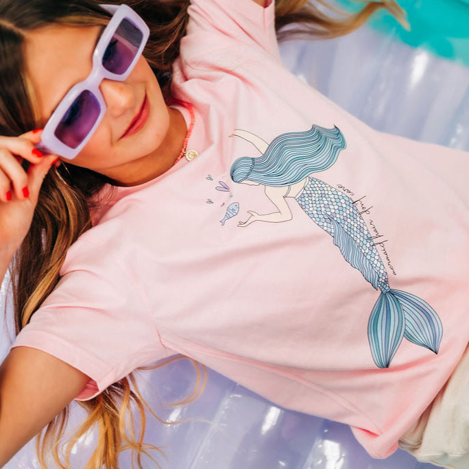 Mermaid Hair Don't Care - Child Tee Little Mama Shirt Shop