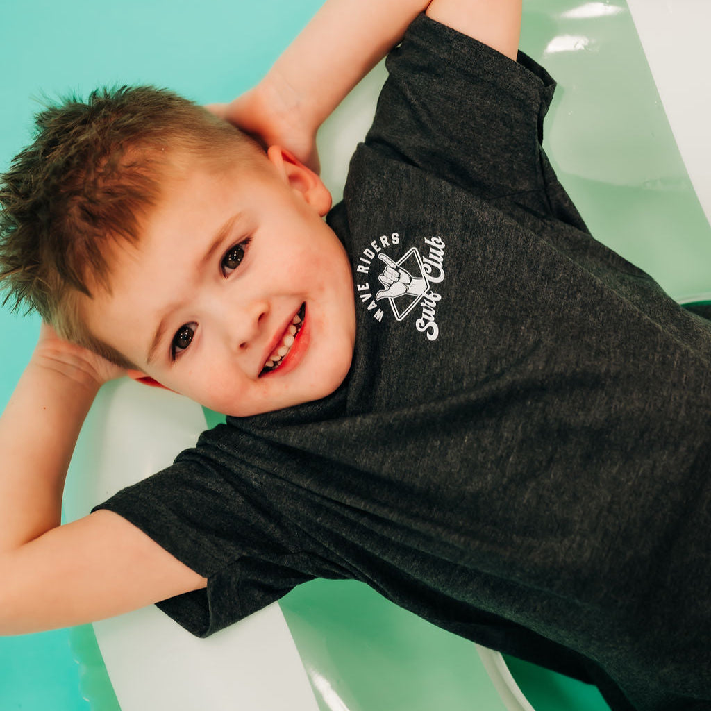 Wave Riders Surf Club (pf&b) - Child Tee Little Mama Shirt Shop