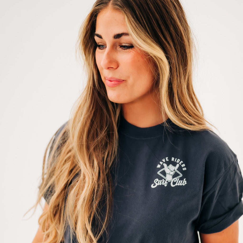 Wave Riders Surf Club (pf&b) - Comfort Colors Tee Little Mama Shirt Shop