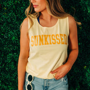 Sunkissed - Varsity - Comfort Colors TANK Little Mama Shirt
