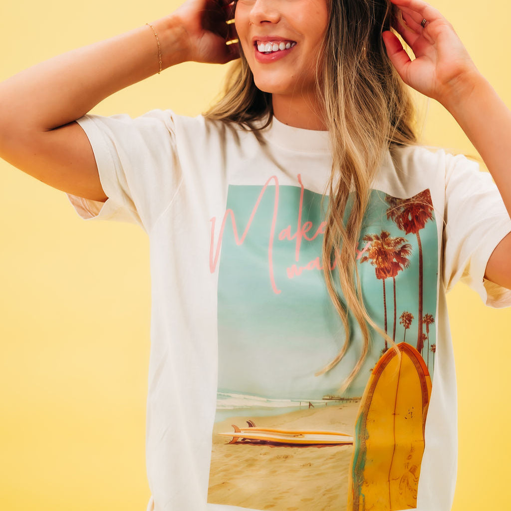 Make Waves - Comfort Colors Tee Little Mama Shirt Shop