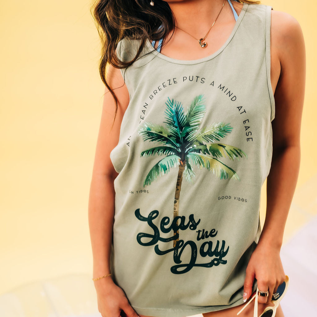 Seas The Day - Comfort Colors TANK Little Mama Shirt