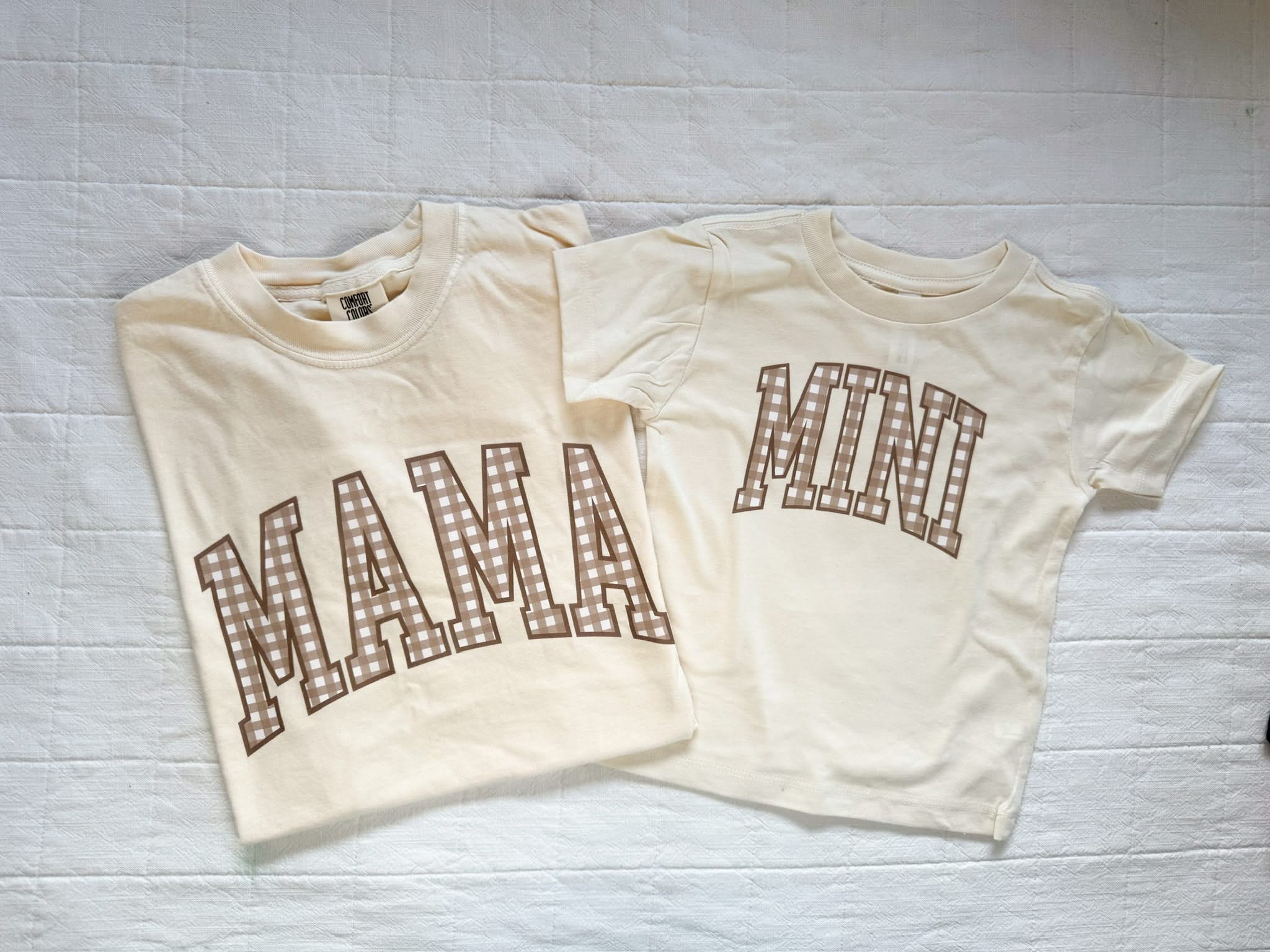 Natural Coordinating Tee Set | Little Mama Shirt Shop Little Mama Shirt