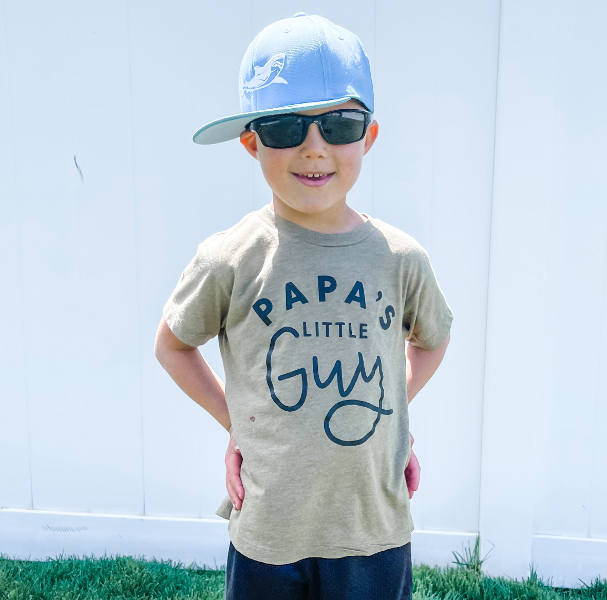 "____ Little Guy - (Choose Your Grandpa Name) - Child Tee" Little Mama Shirt Shop