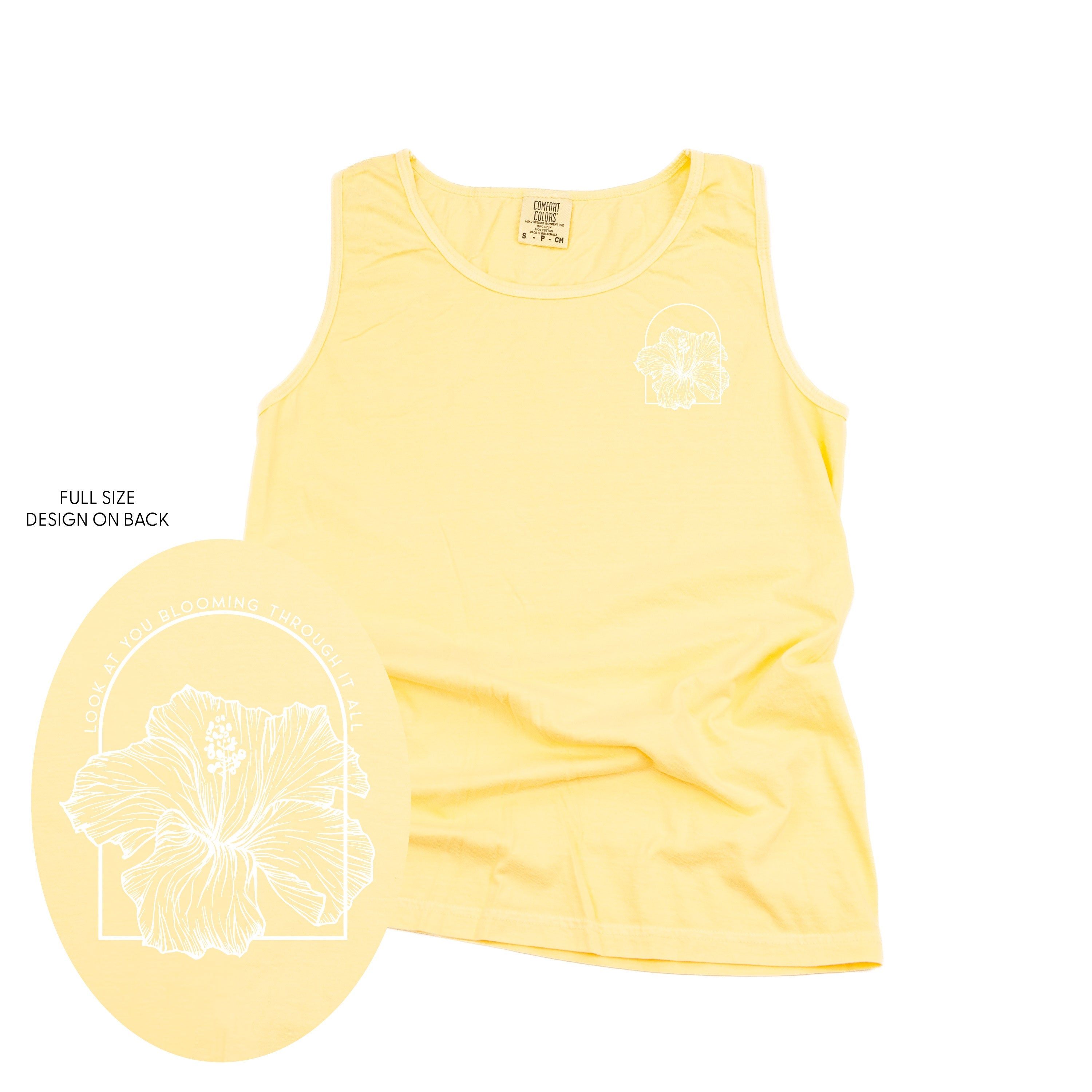 Look At You Blooming Through It All (pf&b) - Comfort Colors TANK Little Mama Shirt