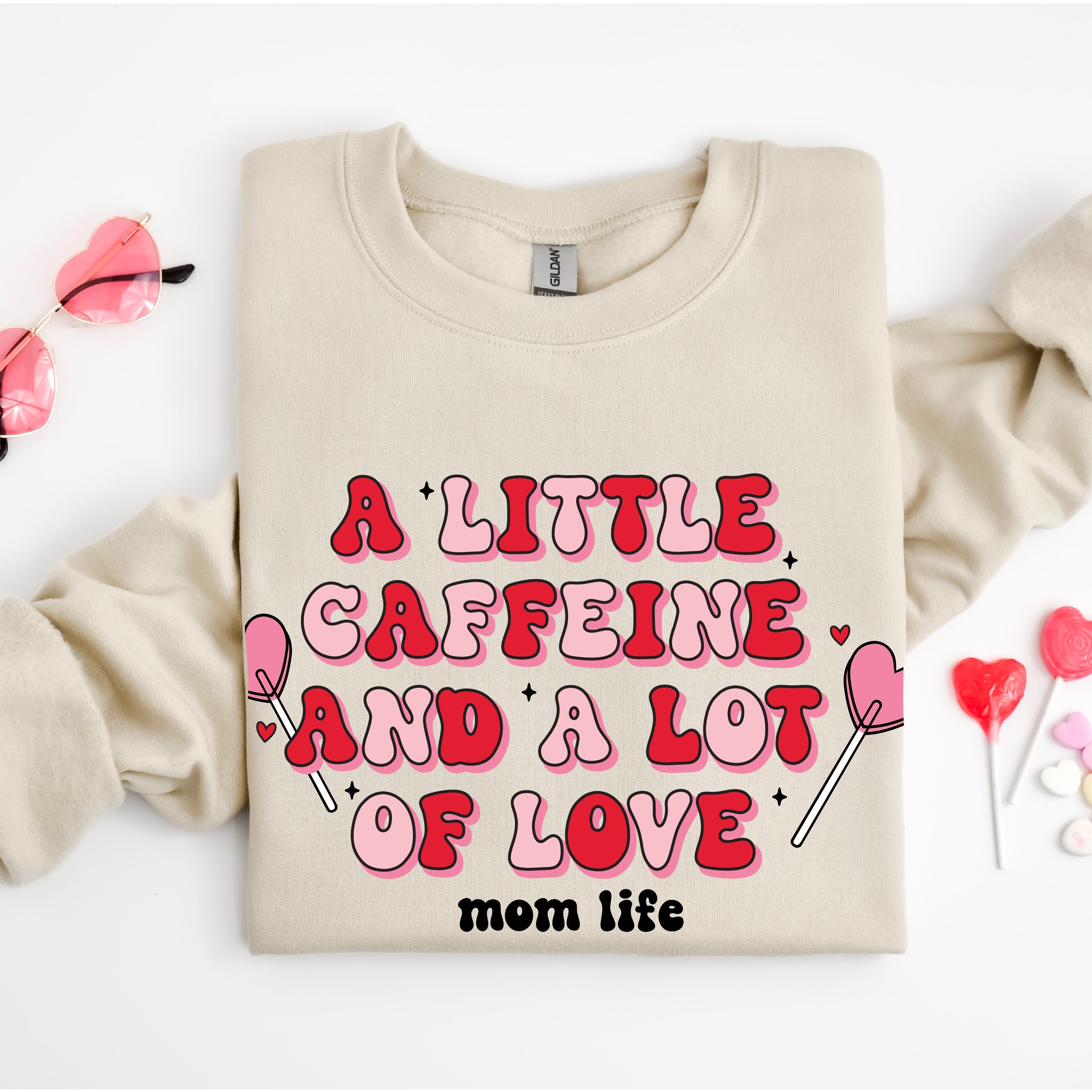 A Little Caffeine And A Lot Of Love - BASIC Fleece Little Mama Shirt