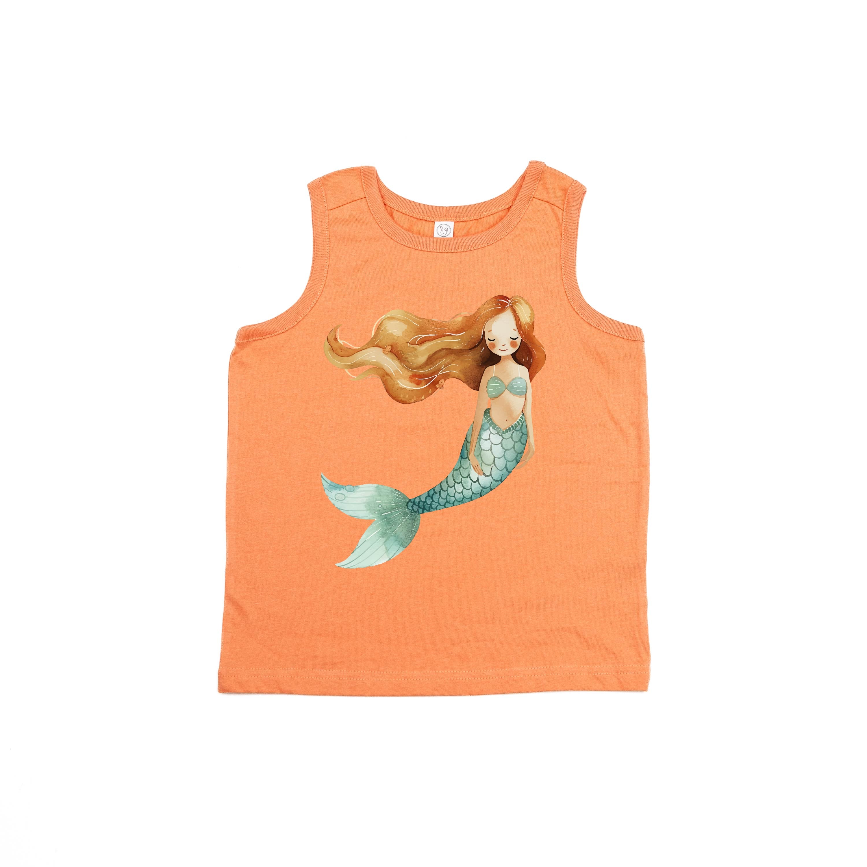 Watercolor Mermaid - Child TANK Little Mama Shirt Shop