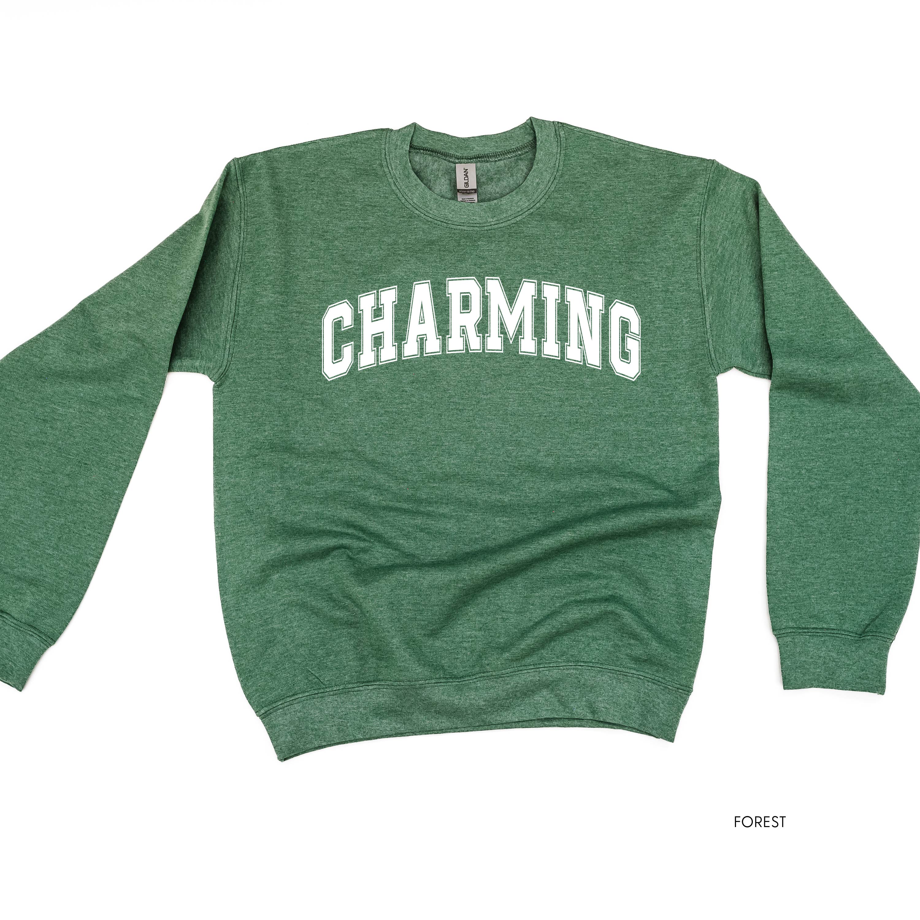 Charming - Varsity Outline - BASIC Fleece Little Mama Shirt