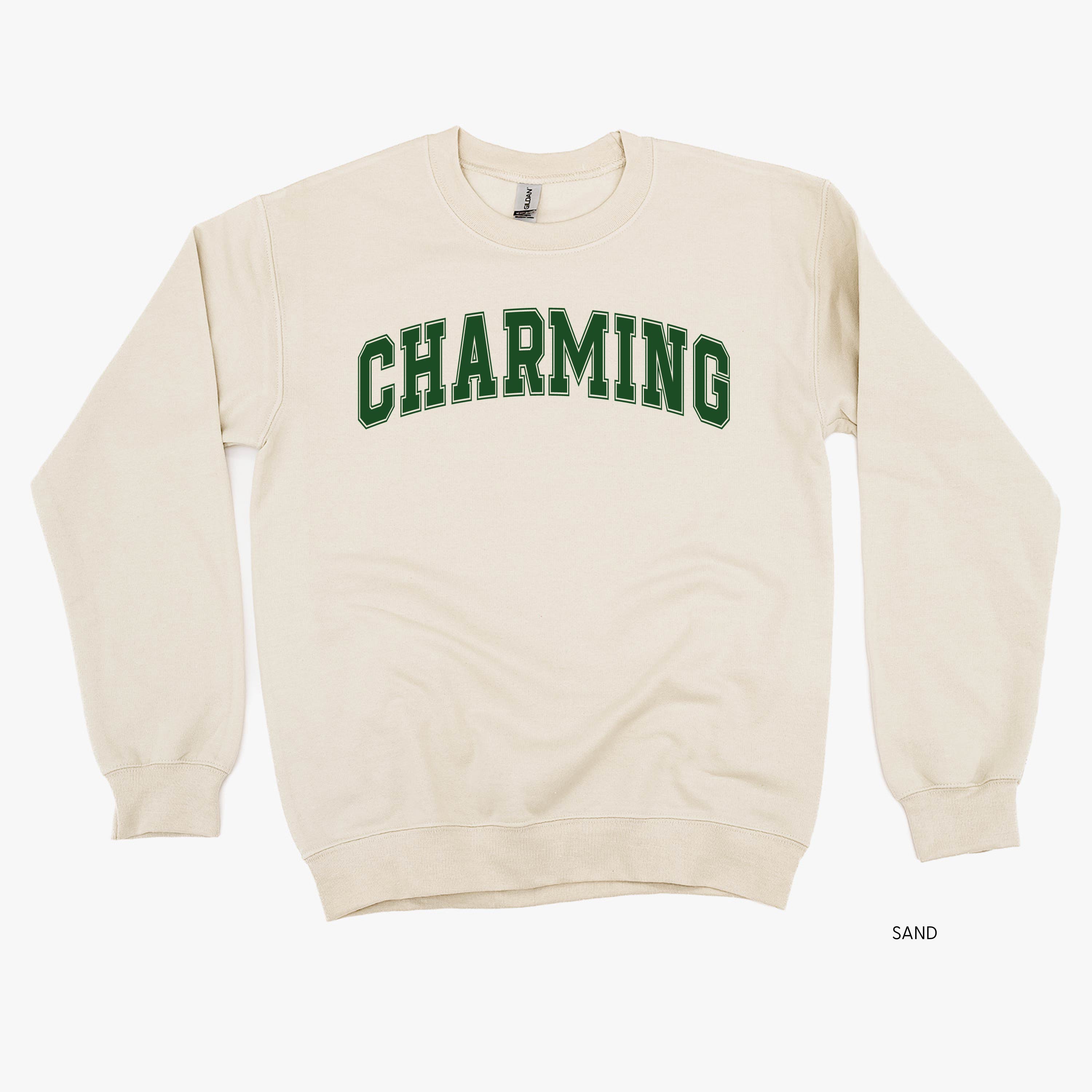 Charming - Varsity Outline - BASIC Fleece Little Mama Shirt