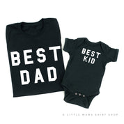 Best Dad / Kid - Set of 2 Tees Little Mama Shirt Shop