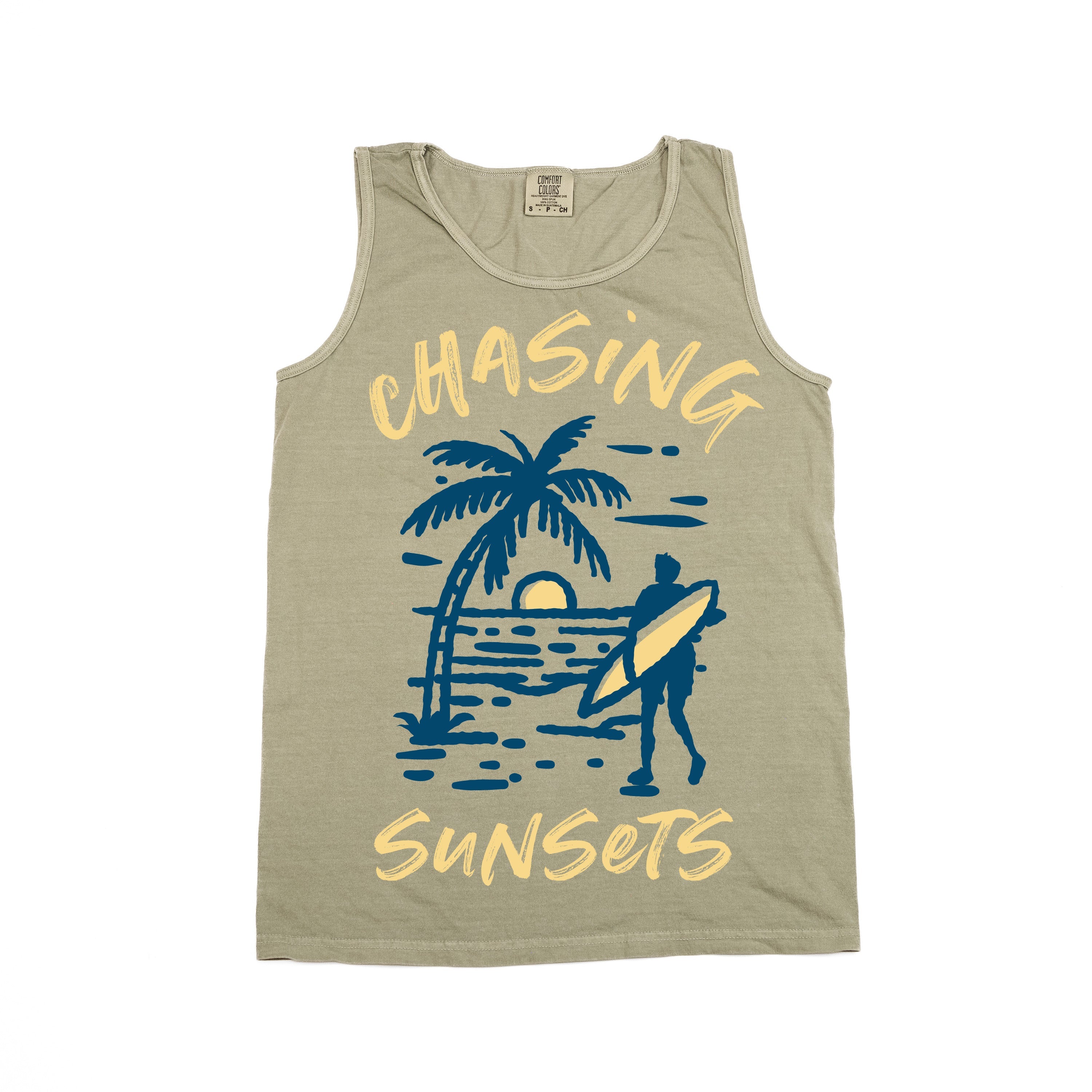 Chasing Sunsets - Comfort Colors TANK Little Mama Shirt