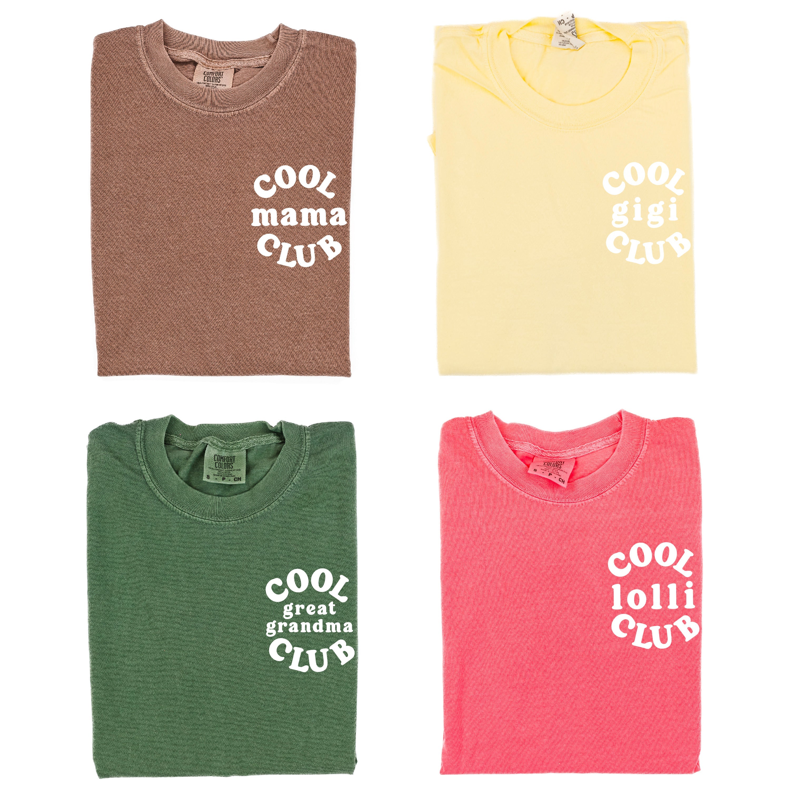 "Cool _____ Club" - Smiley (pf&b) - (Choose Your Name) - Comfort Colors Tee Little Mama Shirt Shop