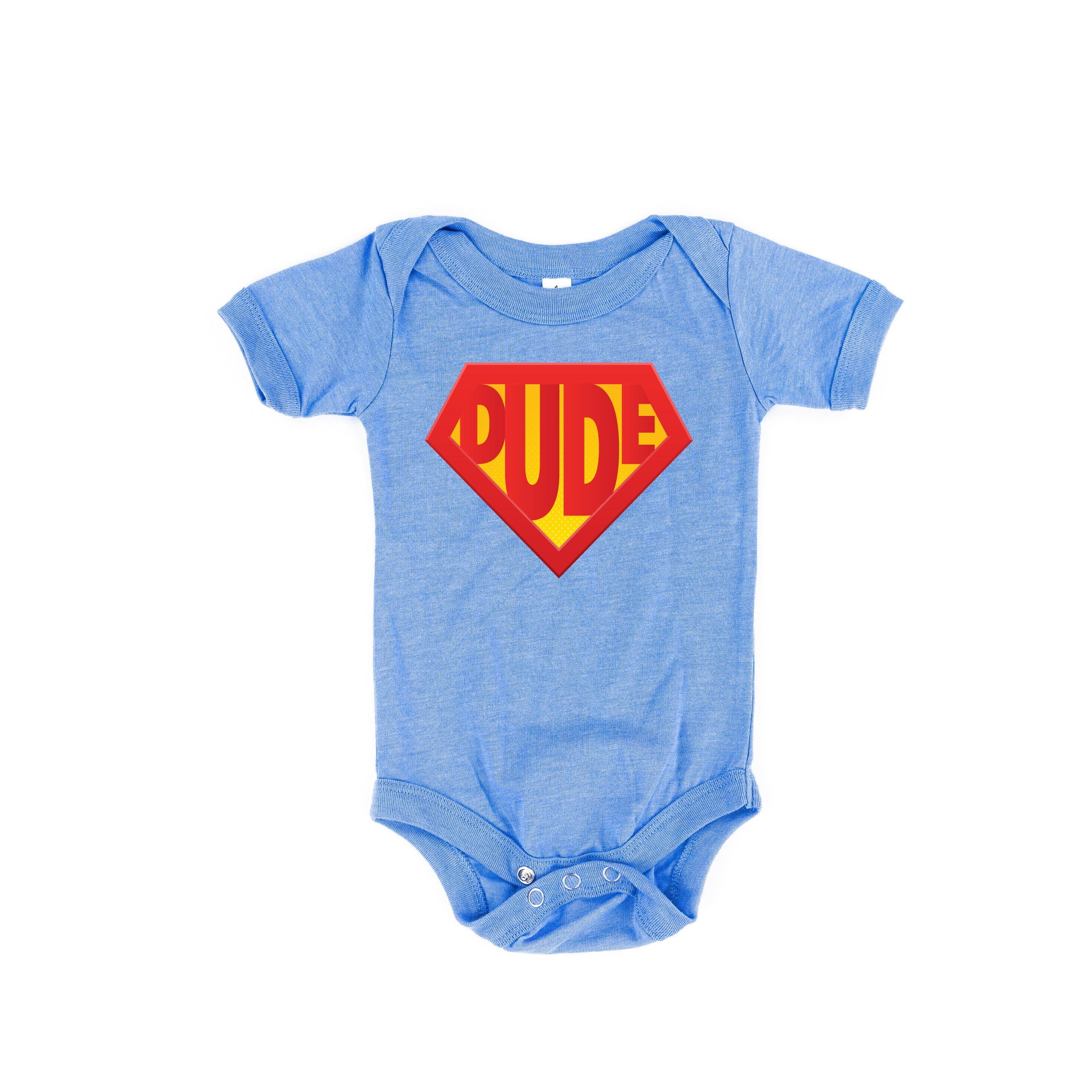 Super Dad / Super Dude - Set of 2 Lakeside Blue Tees Little Mama Shirt Shop