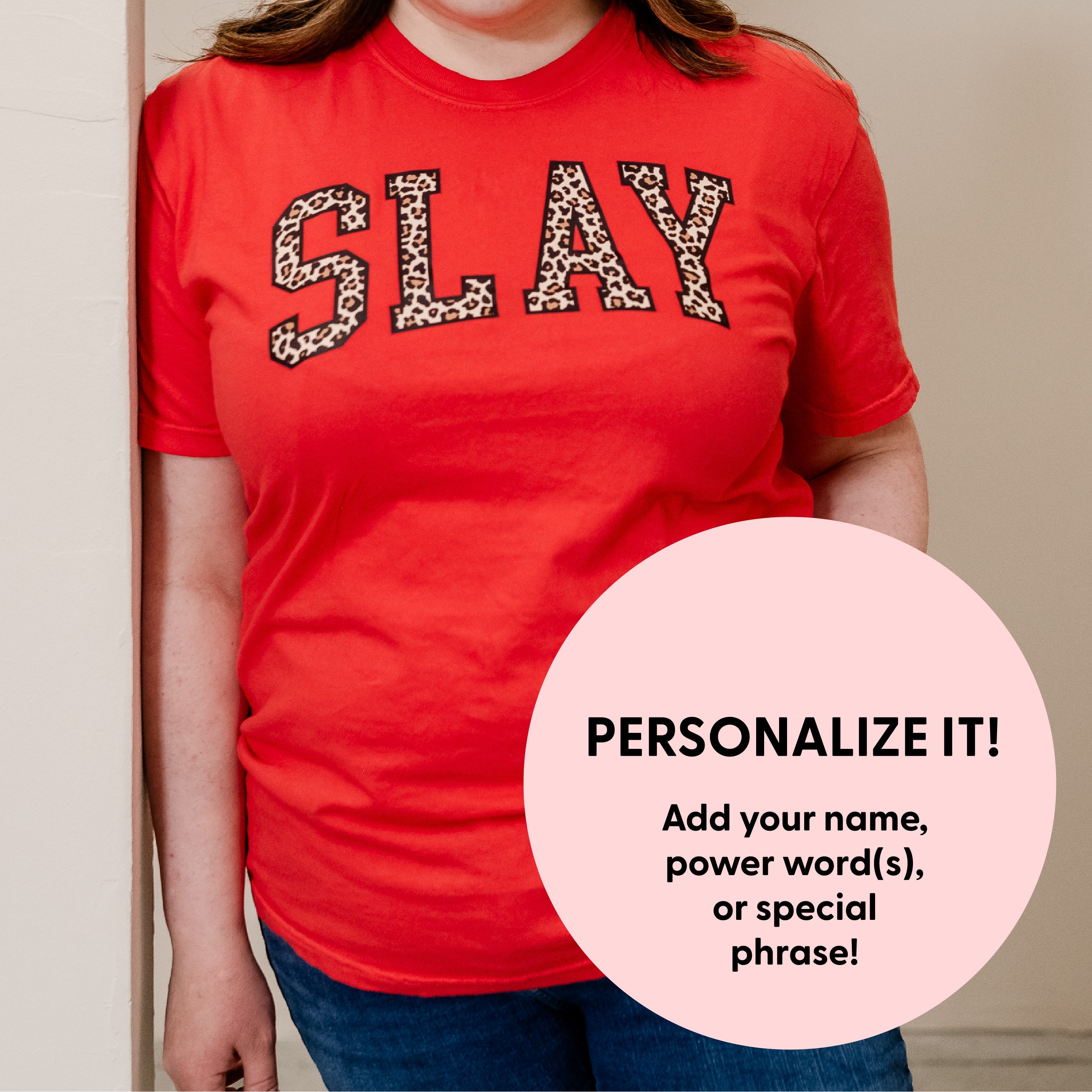 Varsity Leopard - Semi-Custom - Comfort Colors Tee Little Mama Shirt