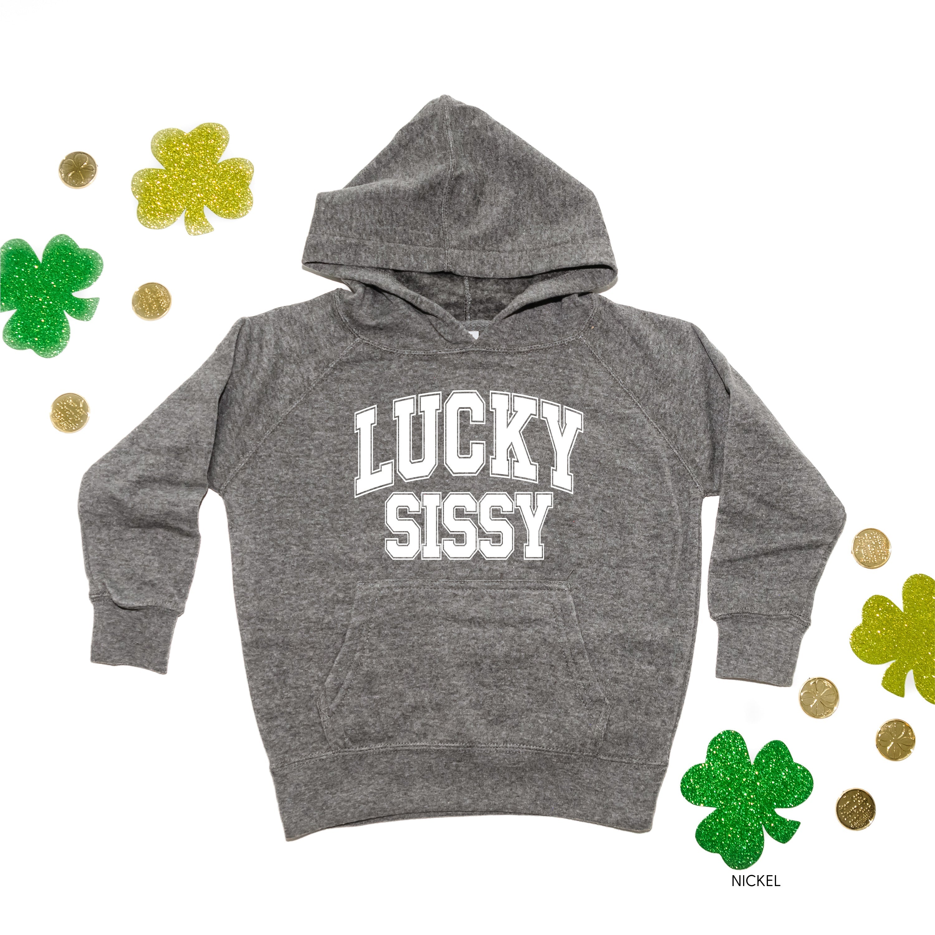 Lucky Sissy - Varsity Outline - Child HOODIE Little Mama Shirt Shop