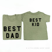 Best Dad / Kid - Set of 2 Tees Little Mama Shirt Shop