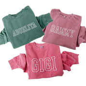 Embroidered PIGMENT Crewneck - OUTLINE NAME Little Mama Shirt