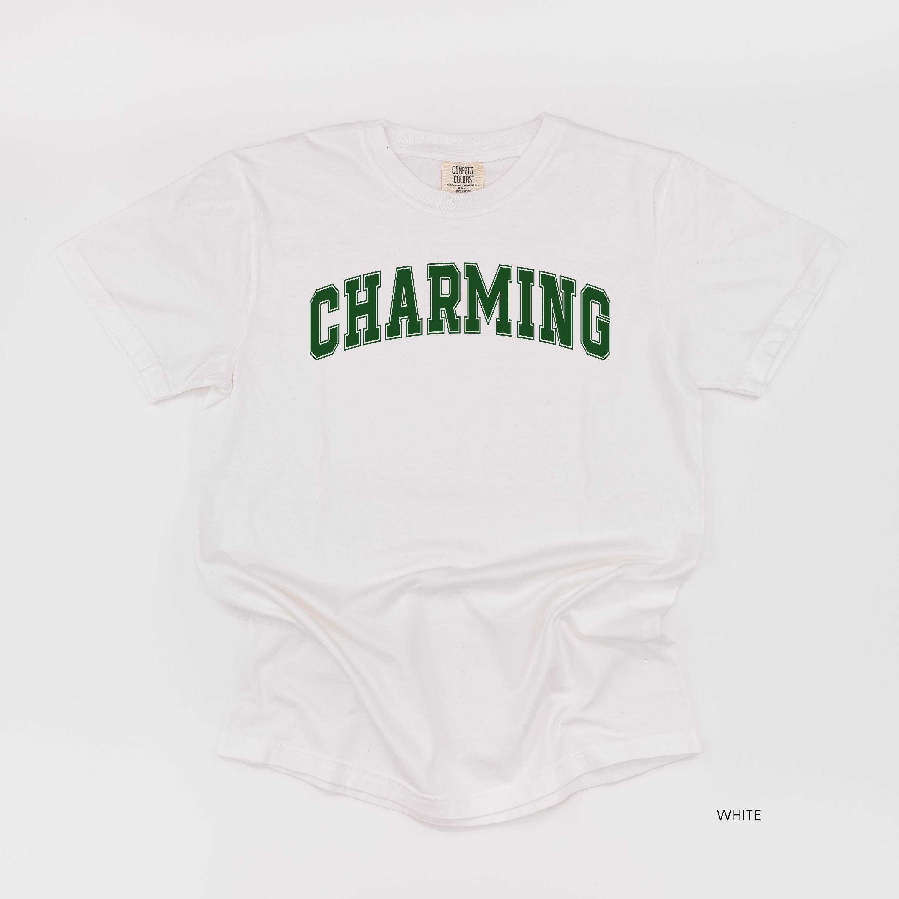 Charming - Varsity Outline - Comfort Colors Tee Little Mama Shirt Shop