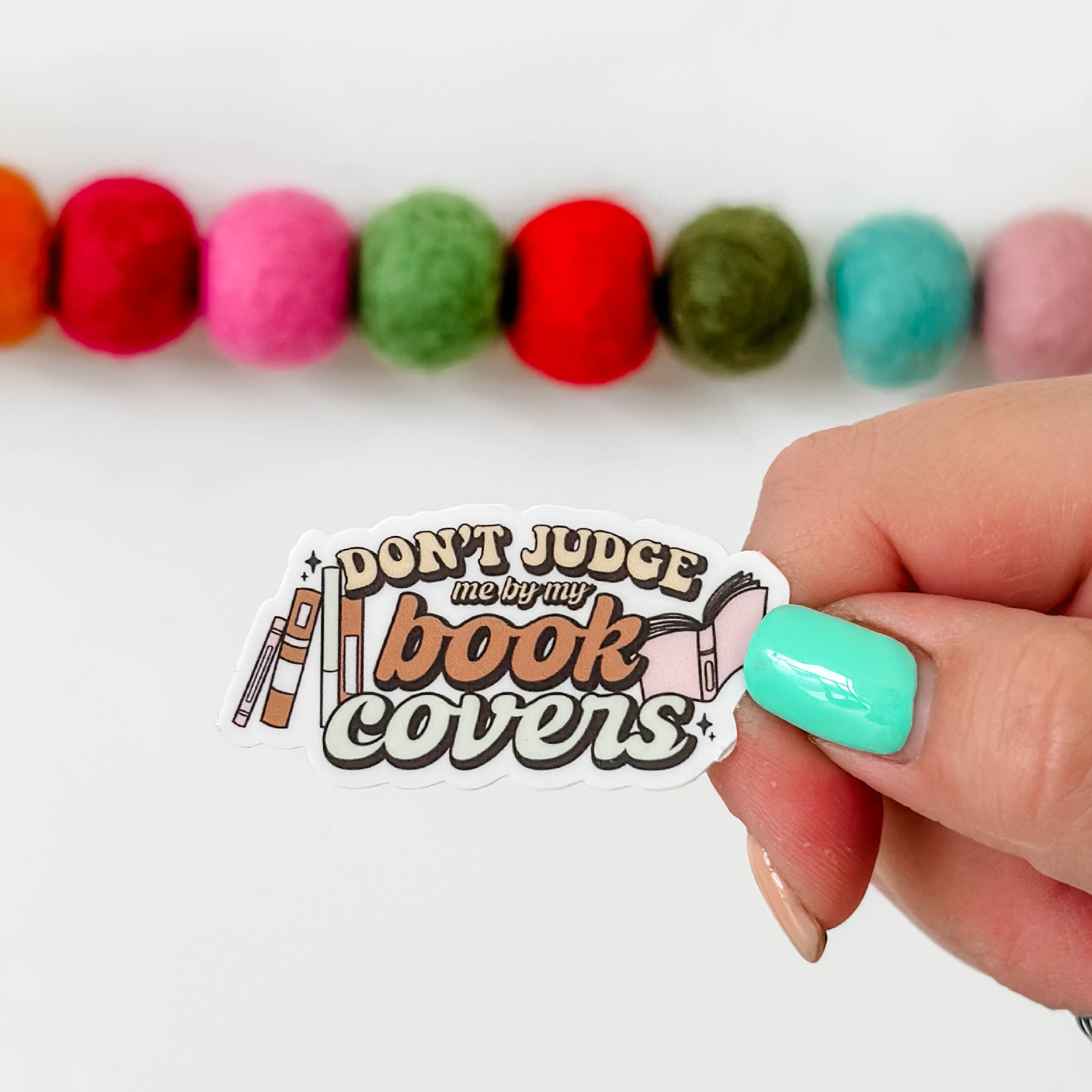 LMSS® STICKER - Don't Judge Me By My Book Covers Little Mama Shirt