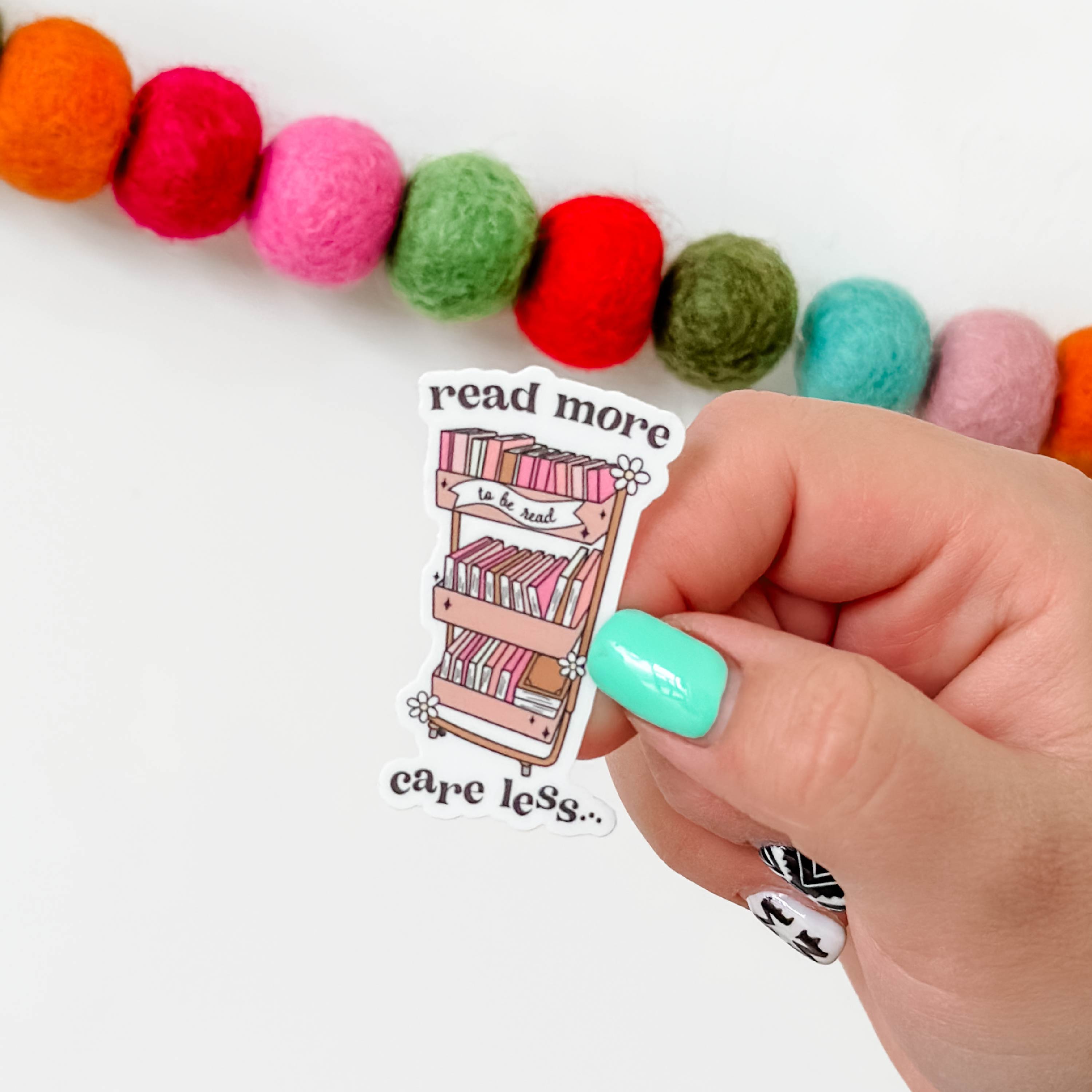 LMSS® STICKER - Read More Care Less Little Mama Shirt