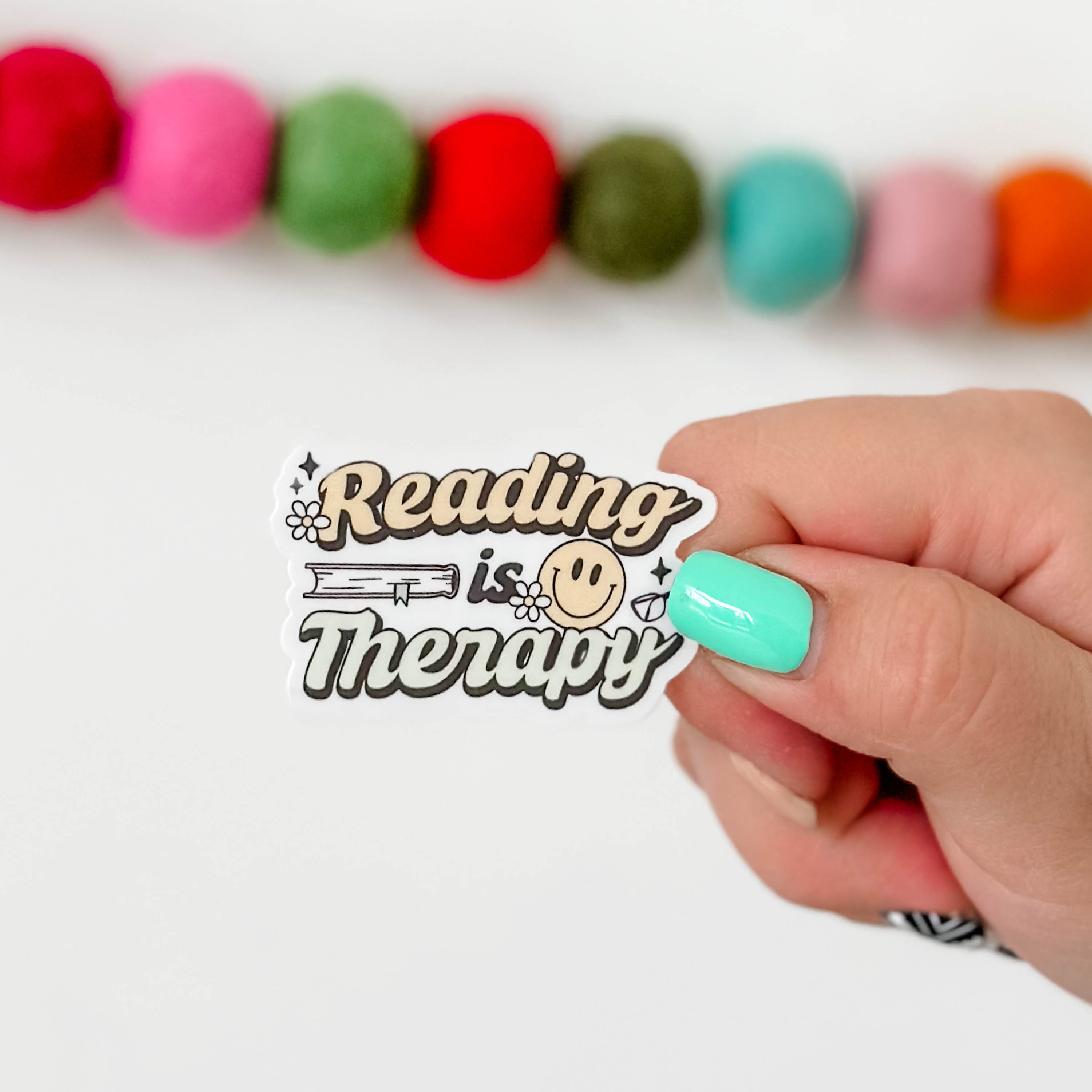 LMSS® STICKER - Reading Is Therapy Little Mama Shirt