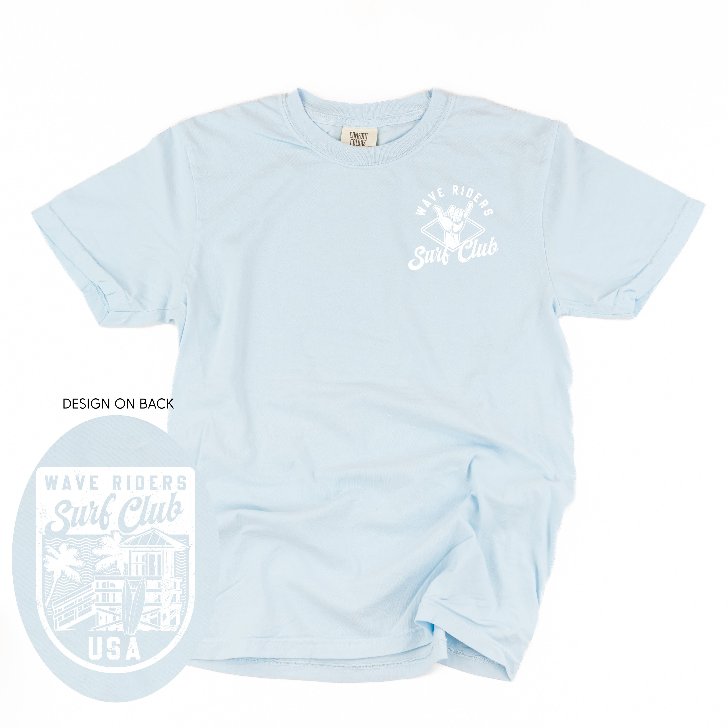 Wave Riders Surf Club (pf&b) - Comfort Colors Tee Little Mama Shirt Shop