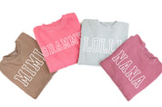 Embroidered PIGMENT Crewneck - OUTLINE NAME
